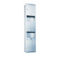 Stainless Paper dispenser with Waste Bin and Hand Dryer Combination HA01-01