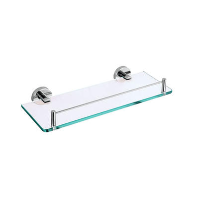Glass Bathroom Wall Shelves with Towel Bar in Stainless JA03