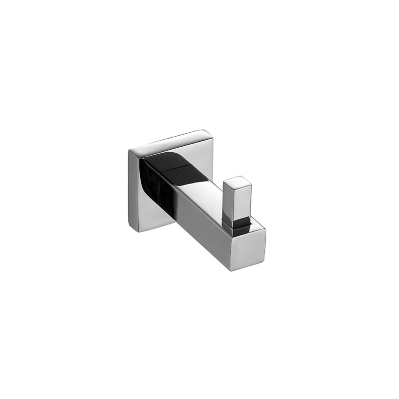 Stainless Steel Wall Mounted Bathroom Single Hook with Square Base JD10