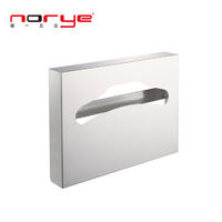 Professional Fold Toilet Seat Cover Paper Holder Dispenser 304 Stainless Steel Bathroom Paper NA01